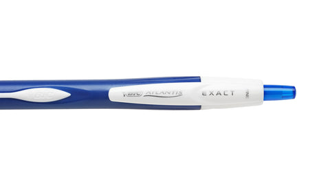 BIC Glide Exact Retractable Ball Point Pen, Fine Point (0.7 mm), Blue, Precise Lines For Clean Writing, 3-Count