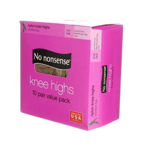 No Nonsense Za1/Tz9 Tan Knee Highs 10 Count
