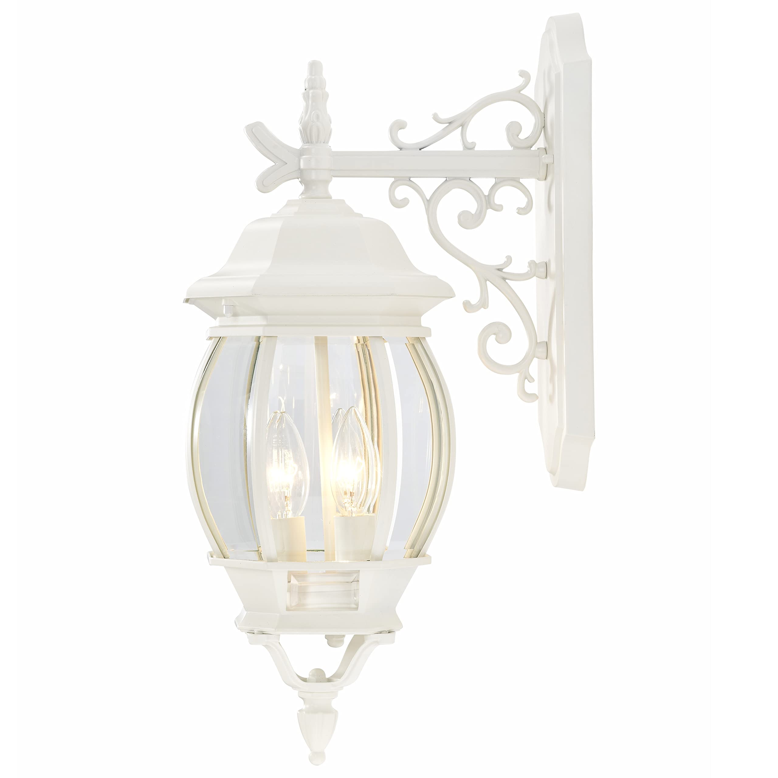 Nuvo Lighting 60/891 Traditional Three Light Outdoor Wall Mount from Central Park Collection in White Finish