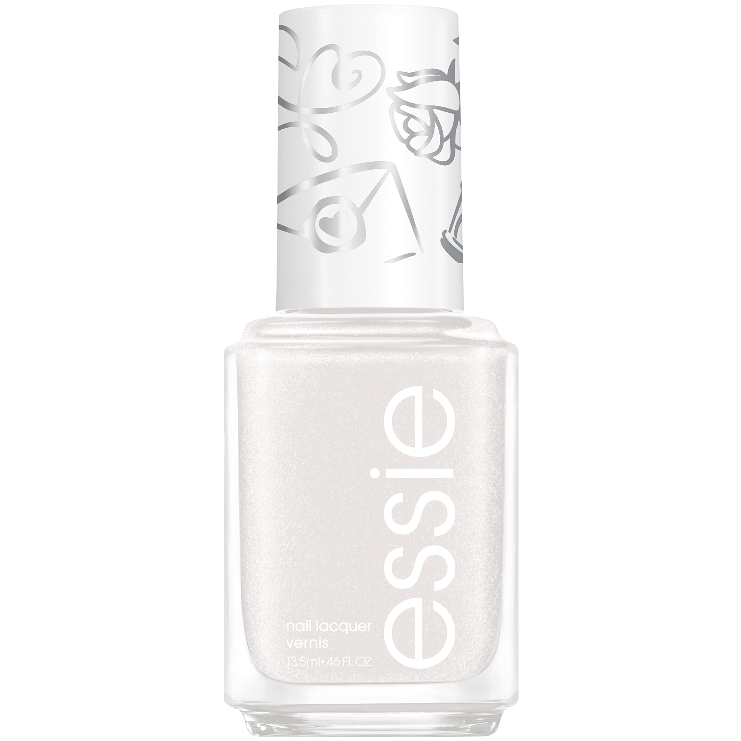 essie Vegan Nail Polish, Limited Edition Valentine's Day 2022 Collection, White, Quill You Be Mine, 0.46 Ounce