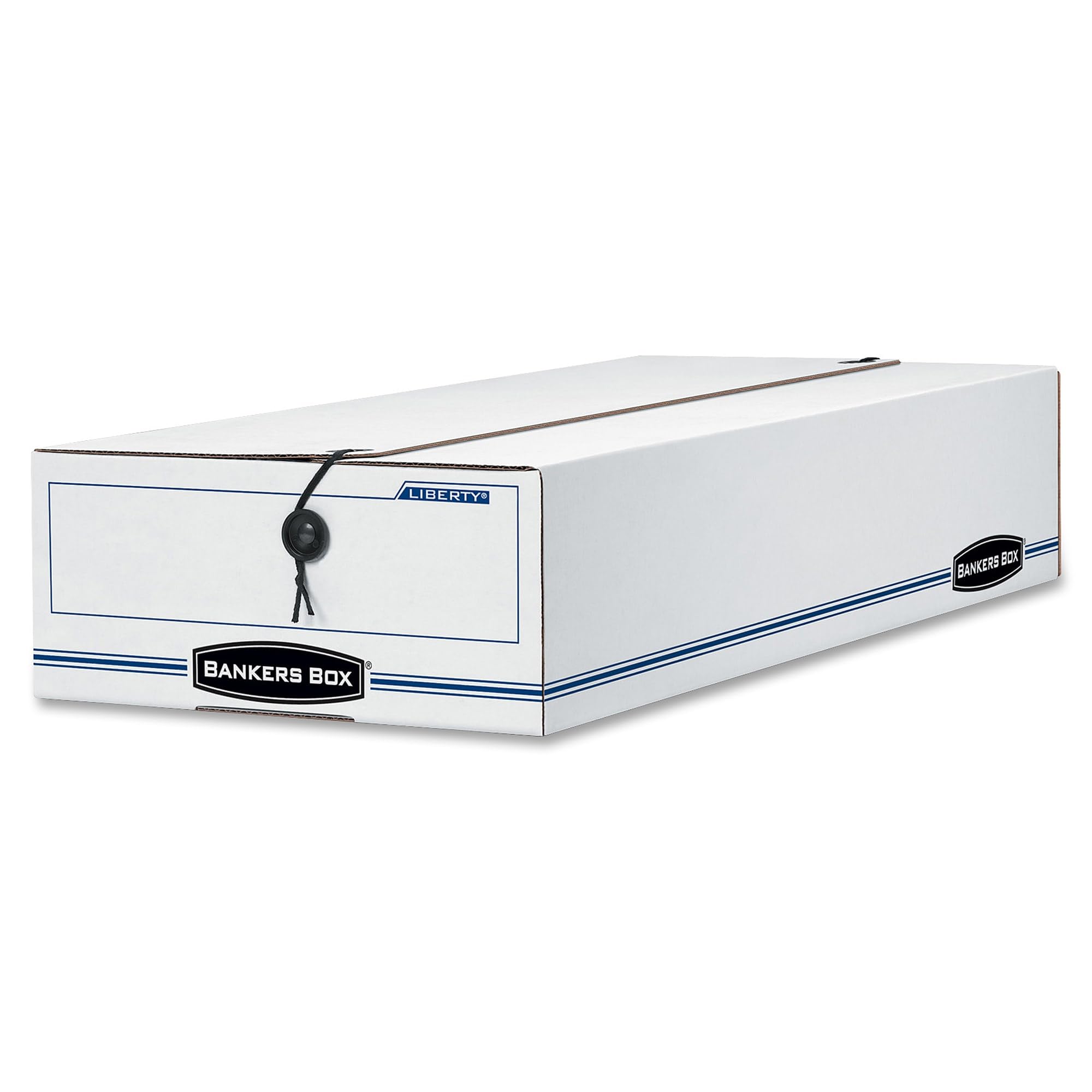 Bankers Box LIBERTY Check and Form Boxes, Standard Set-Up, String and Button, 9 x 23 x 4 Inches, Case of 12, (00002)