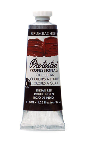 Grumbacher Pre-Tested Oil Paint, 37ml/1.25 Ounce, Indian Red (P110G)