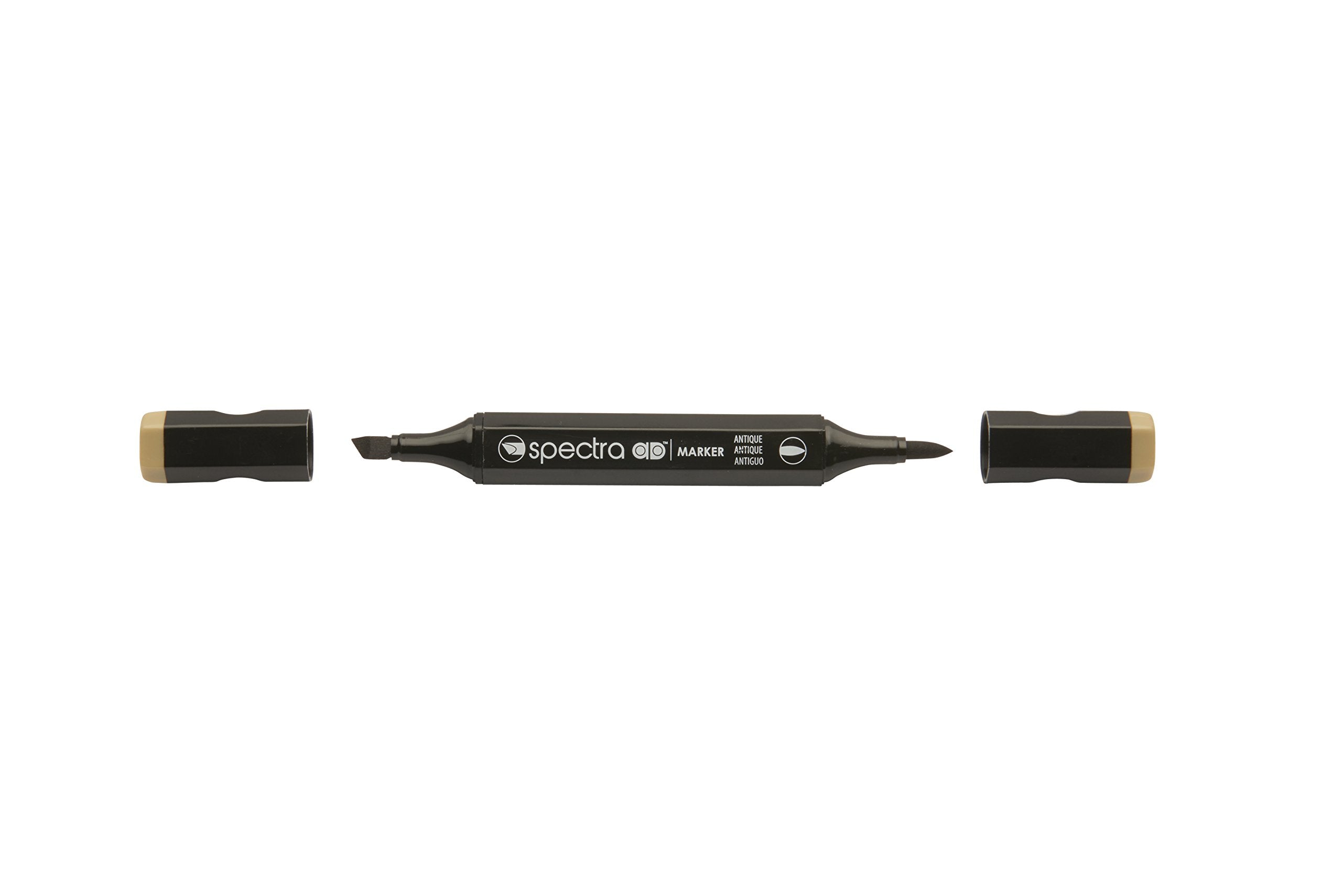 AD Marker Chartpak Spectra, Tri-Nib and Brush Dual-Tip, Antique, 1 Each (S069AD)
