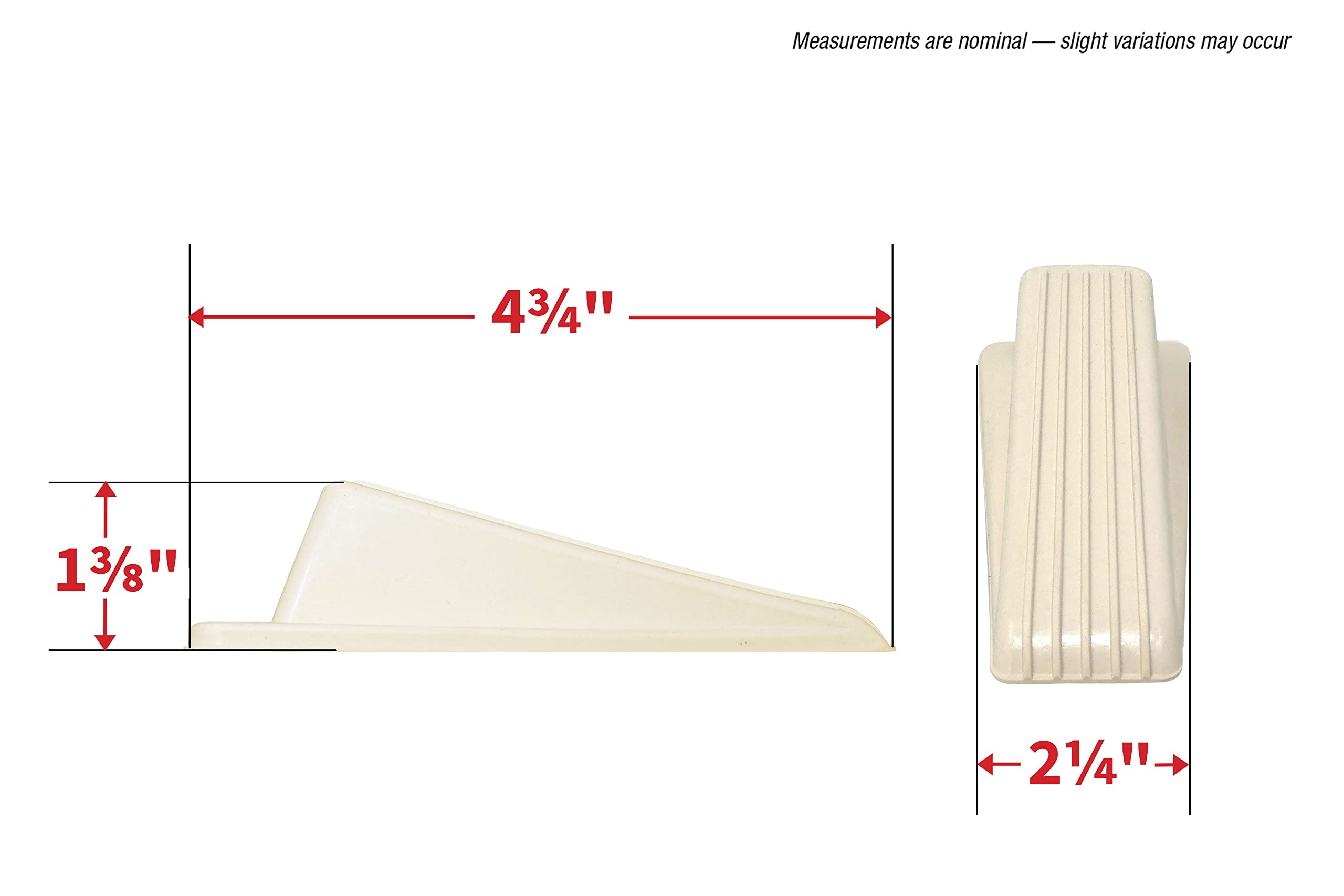 Shepherd Hardware 8935E Door Wedge, 2-Pack, Almond