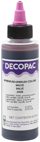 DECOPAC Food Coloring, Airbrush Food Color, Edible Airbrush For Cake Decorating, Cookie Airbrush Coloring, Food Airbrush Kit Add-on, Airbrushes For Cake Decorating 4 Fl Oz - Mauve