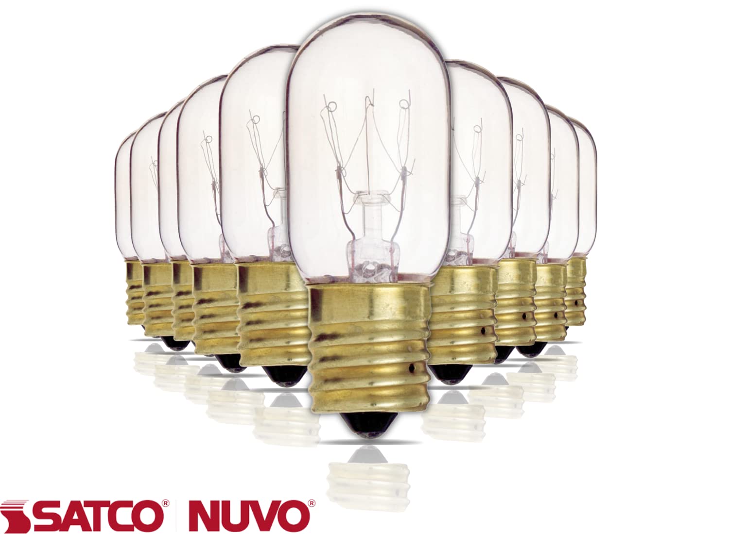 Satco S3911-15 Watt T7 Incandescent Light Bulbs - 2700K (10 Pack)