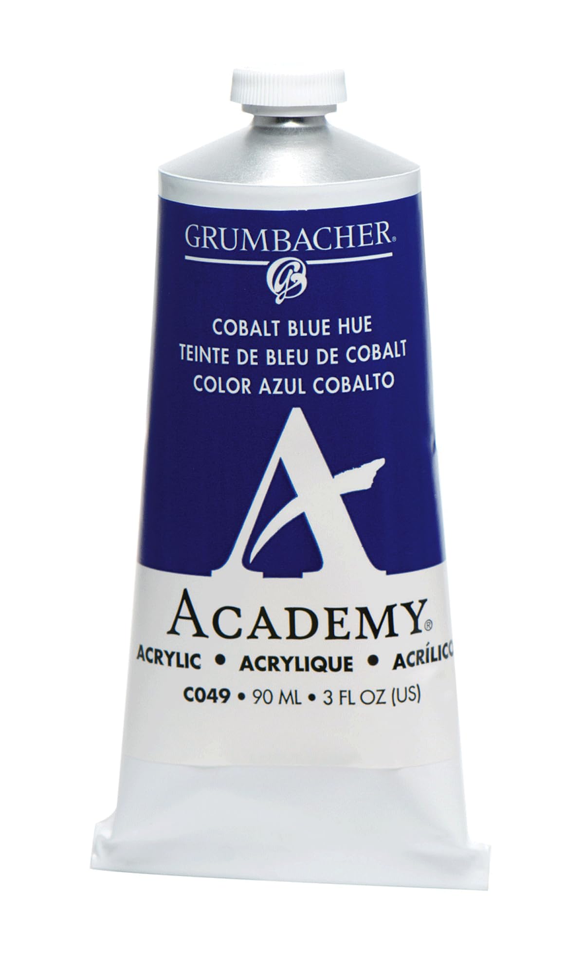 Grumbacher Academy Acrylic Paint, Gloss, 90ml/3 oz Metal Tube, Cobalt Blue Hue