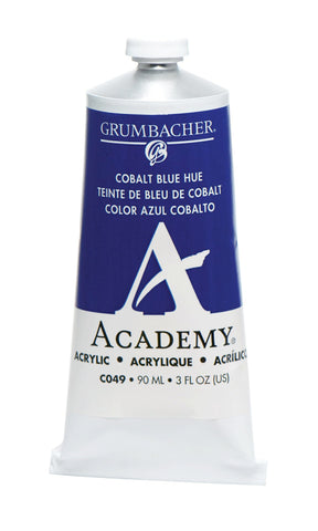 Grumbacher Academy Acrylic Paint, Gloss, 90ml/3 oz Metal Tube, Cobalt Blue Hue