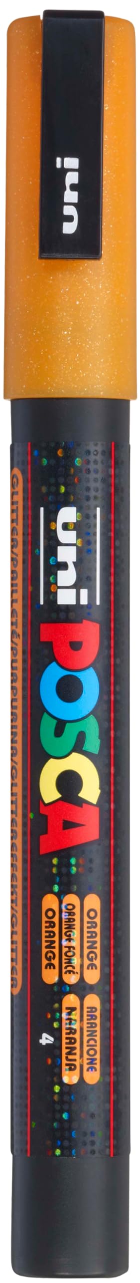 Posca Marker 3M in Orange Glitter, Posca Pens for Art Supplies, School Supplies, Rock Art, Fabric Paint, Fabric Markers, Paint Pen, Art Markers, Posca Paint Markers