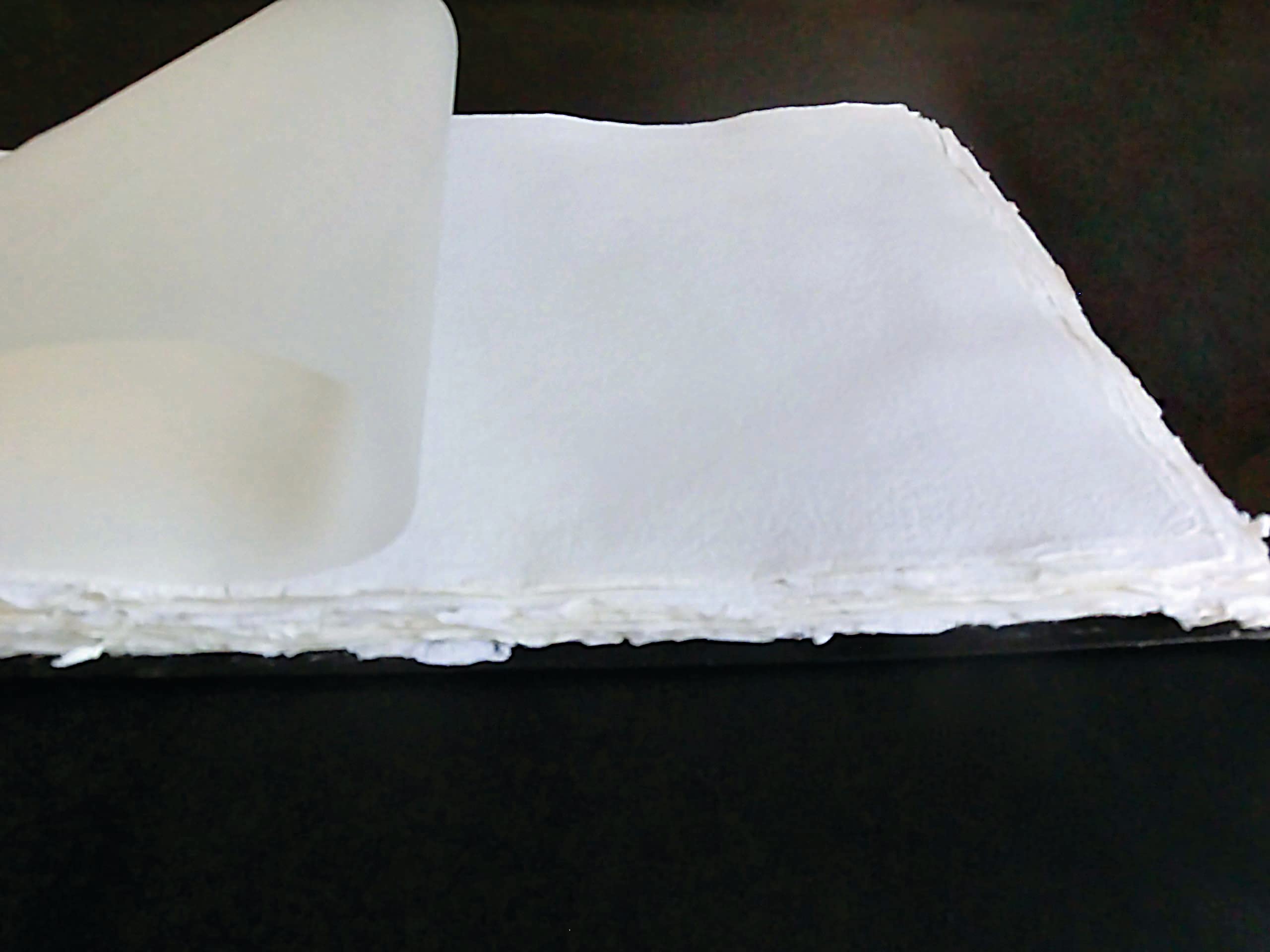 Indigo Artpapers Watercolor Paper Wiropad, 24 Sheets, 6x12 (140lb/300g) | Handmade 100% Cotton Rag, Cold Pressed, Acid-Free Water Color Paper with 4 Natural Deckle Edges, Watercolor Pad Sketchbook