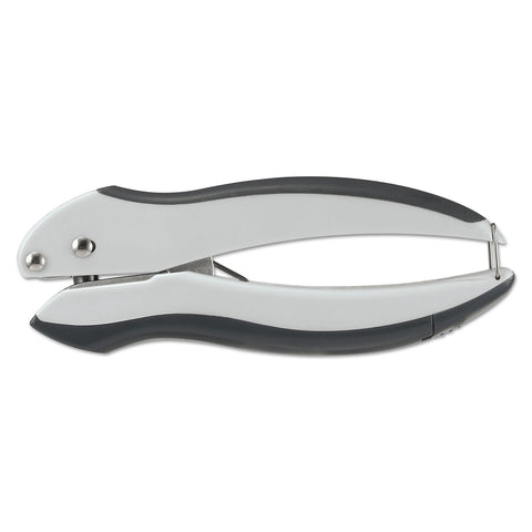 Bostitch Office EZ Squeeze One-Hole Punch, 10 Sheet Capacity, Lightweight, Gray/Blue (2402)