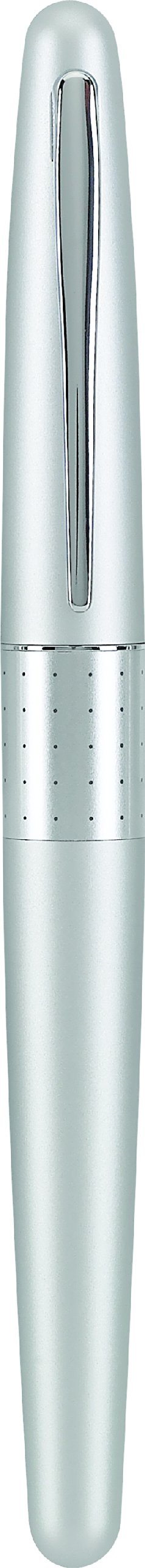 PILOT Metropolitan Collection Gel Roller Pen, Silver Barrel, Dots Design, Fine Point, Black Ink (91205)