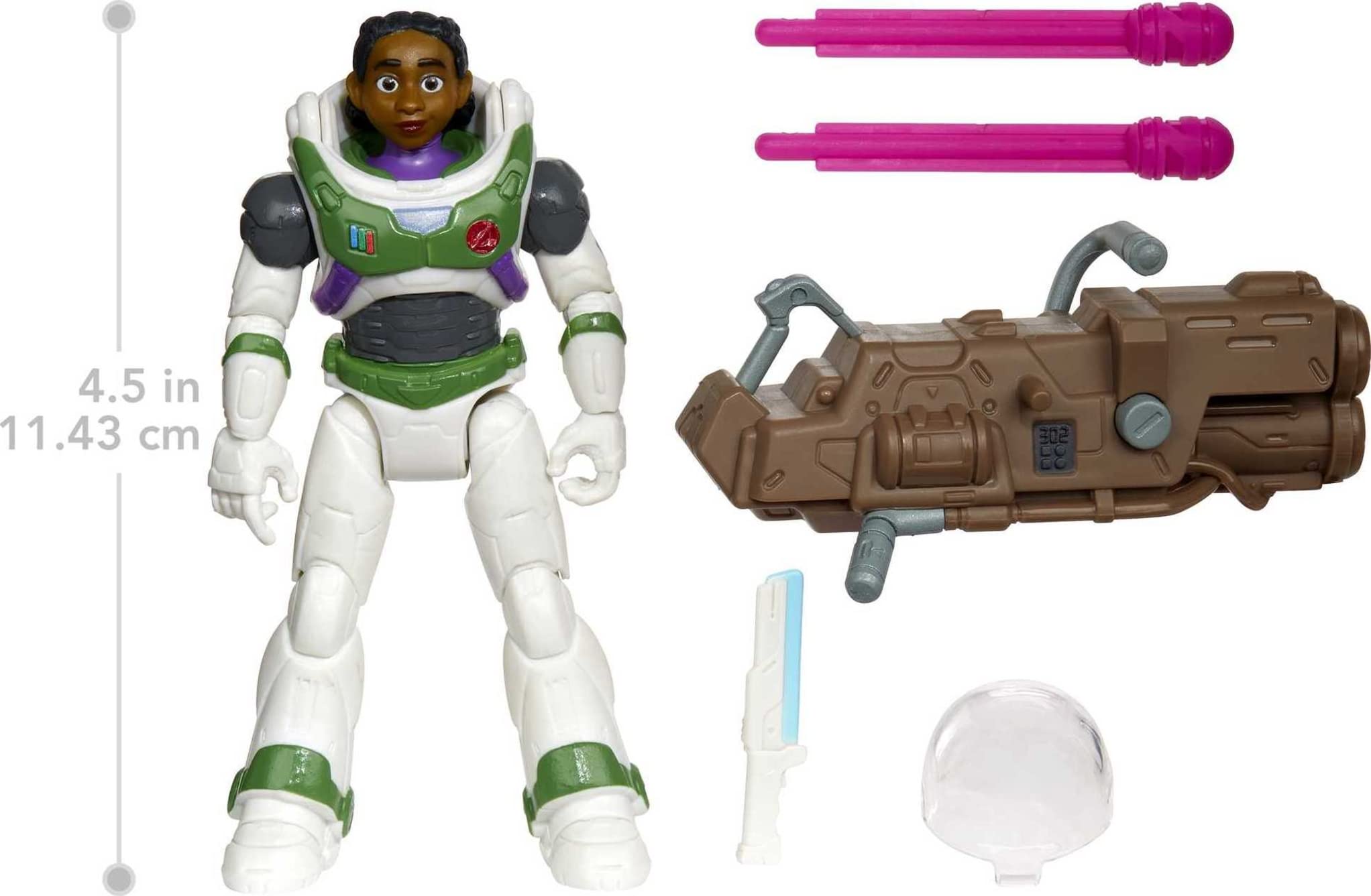 Mattel Disney and Pixar Lightyear Action Figure & Accessories Set, Mission Equipped Izzy Hawthorne with Strike Action & 12 Posable Joints, 4.5-inch