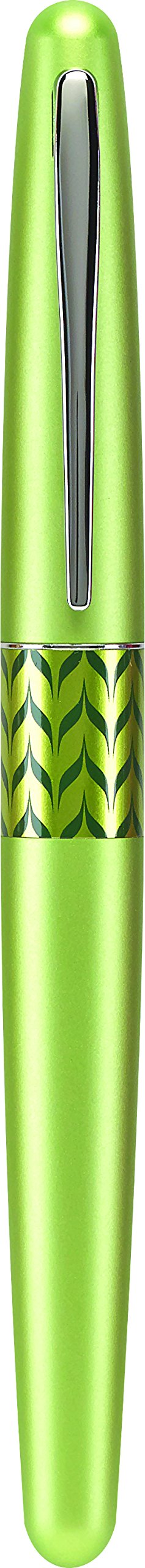 PILOT MR Retro Pop Collection Fountain Pen in Gift Box, Green Barrel with Marble Accent, Medium Point Stainless Steel Nib, Refillable Black Ink (91441)