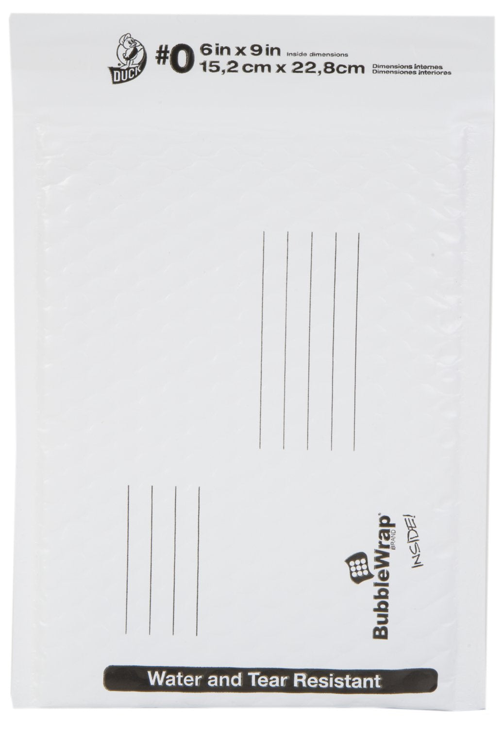 Duck Brand Bubble Wrap Protective Mailers, White, ID Poly, #0 - 6"x 9", 25 Pack (664796)