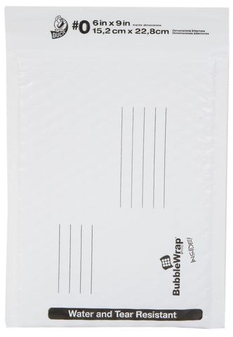 Duck Brand Bubble Wrap Protective Mailers, White, ID Poly, #0 - 6"x 9", 25 Pack (664796)