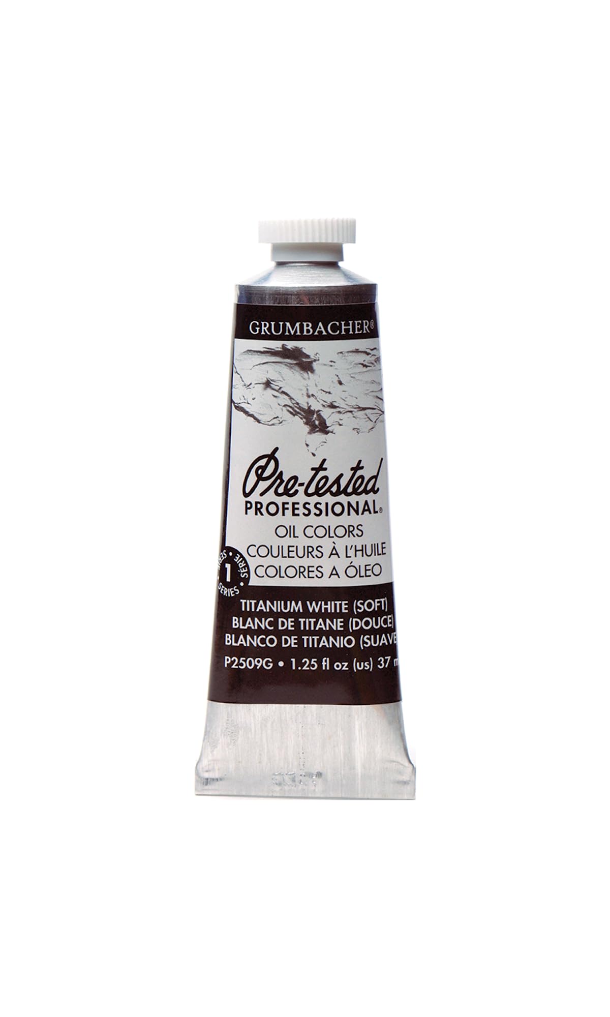 Grumbacher Pre-Tested Oil Paint, 37ml/1.25 Ounce, Titanium White (Soft Formula) (P2509G)