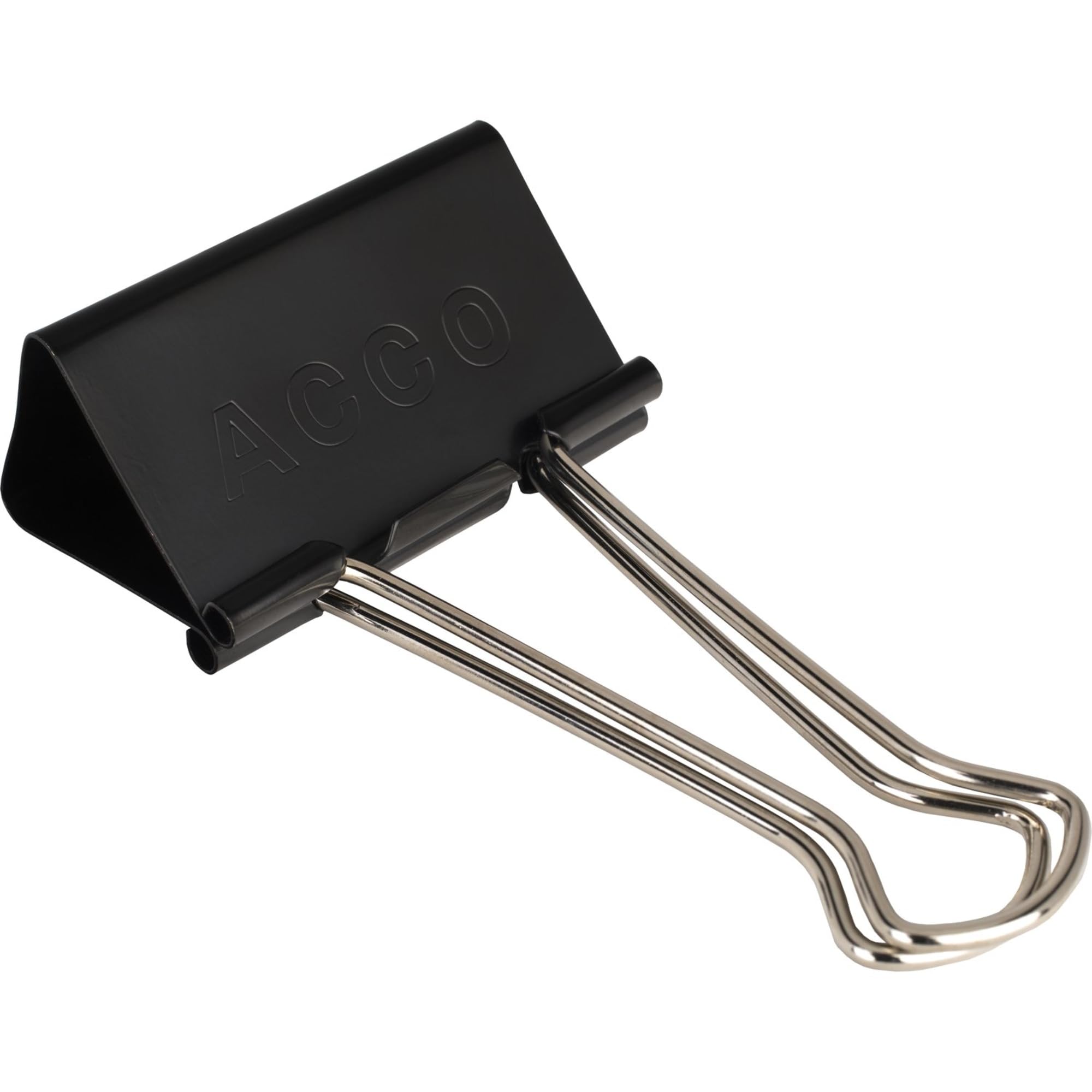 ACCO Brands Binder Clips, Large, 1 Box, 12 Clips/Box (72100)