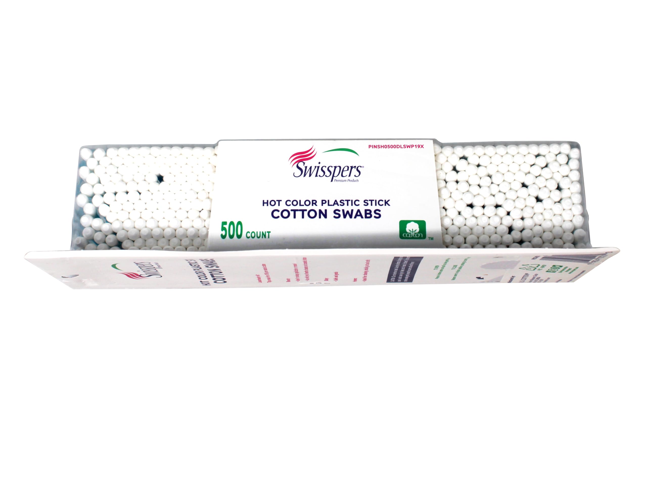 Swisspers Hot Colored Swab-500 ct (Color May Vary)