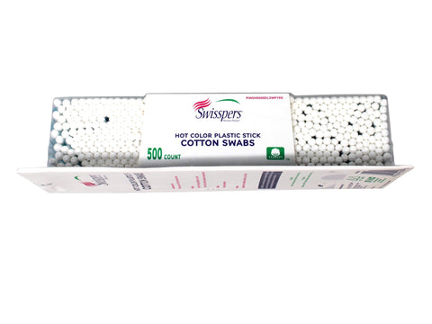 Swisspers Hot Colored Swab-500 ct (Color May Vary)