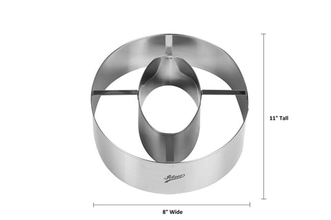 Extra Large Number 0 Cake Cutter, Silver