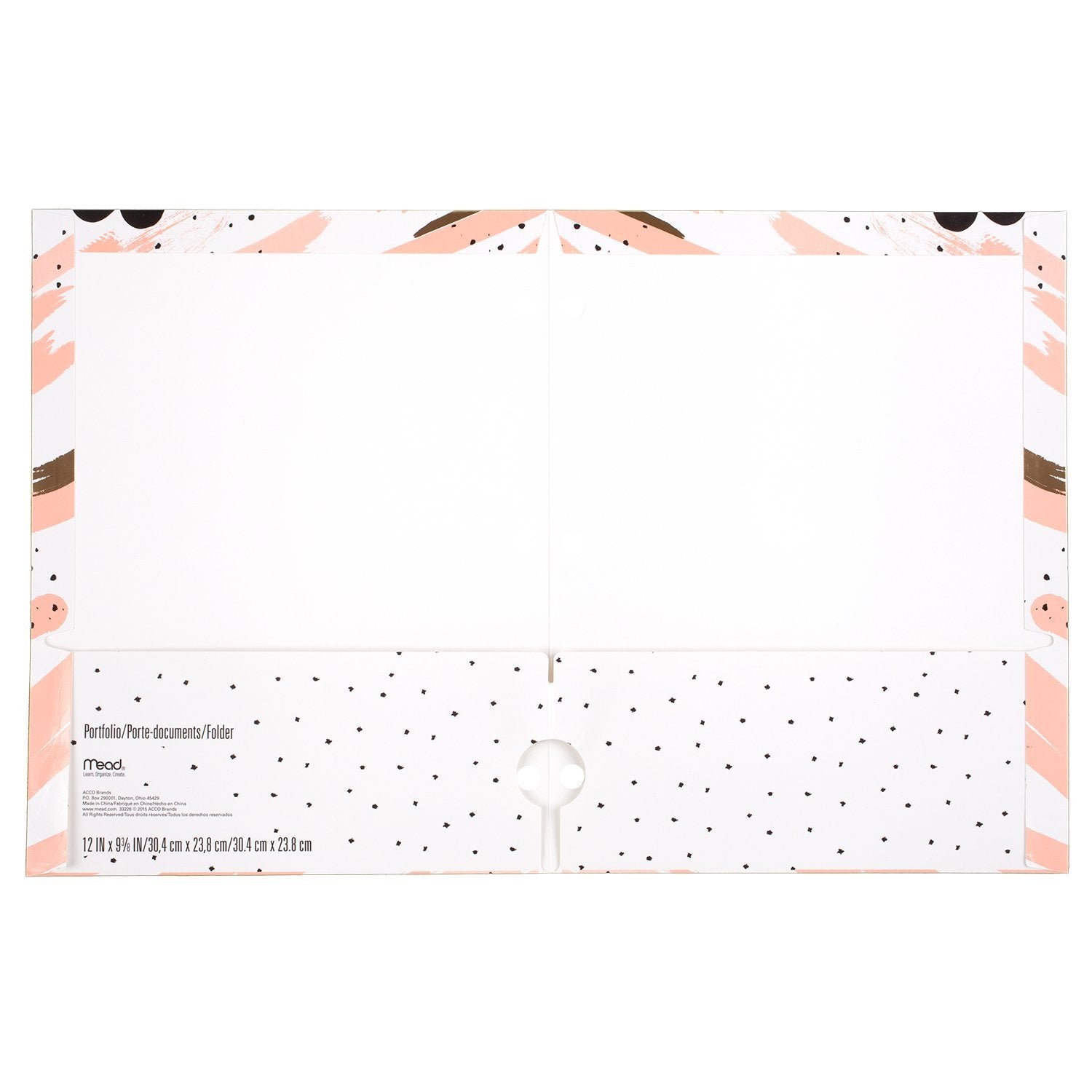 Mead Pocket Folder, 2-Pocket, 12" x 9-3/8", Shape It Up, Design Selected Selected For You, 1 Count (33226)