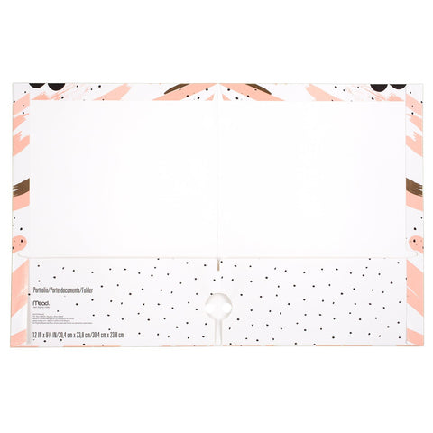 Mead Pocket Folder, 2-Pocket, 12" x 9-3/8", Shape It Up, Design Selected Selected For You, 1 Count (33226)