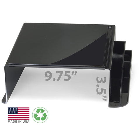 Officemate 26102 Recycled Telephone Stand, 12 1/4 x 10 1/2 x 5 1/4, Black (OIC26102)