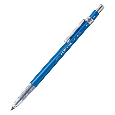 STAEDTLER Mars Technico Mechanical Pencil, 2mm (2) Lead Holder with Built-in Sharpener - Drawing & Sketching Pencil with Metal Clip & Push-Button Lead Advance