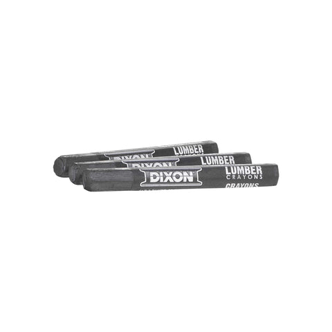 Dixon Industrial Lumber Marking Crayons, Soft Graphite, 4-1/2 x 1/2" Hex, Pack of 12 (36512)