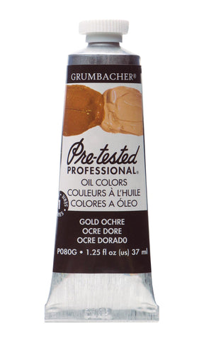 Grumbacher Pre-Tested Oil Paint, 37ml/1.25 Ounce, Gold Ochre Hue (Transparent) (P080G)