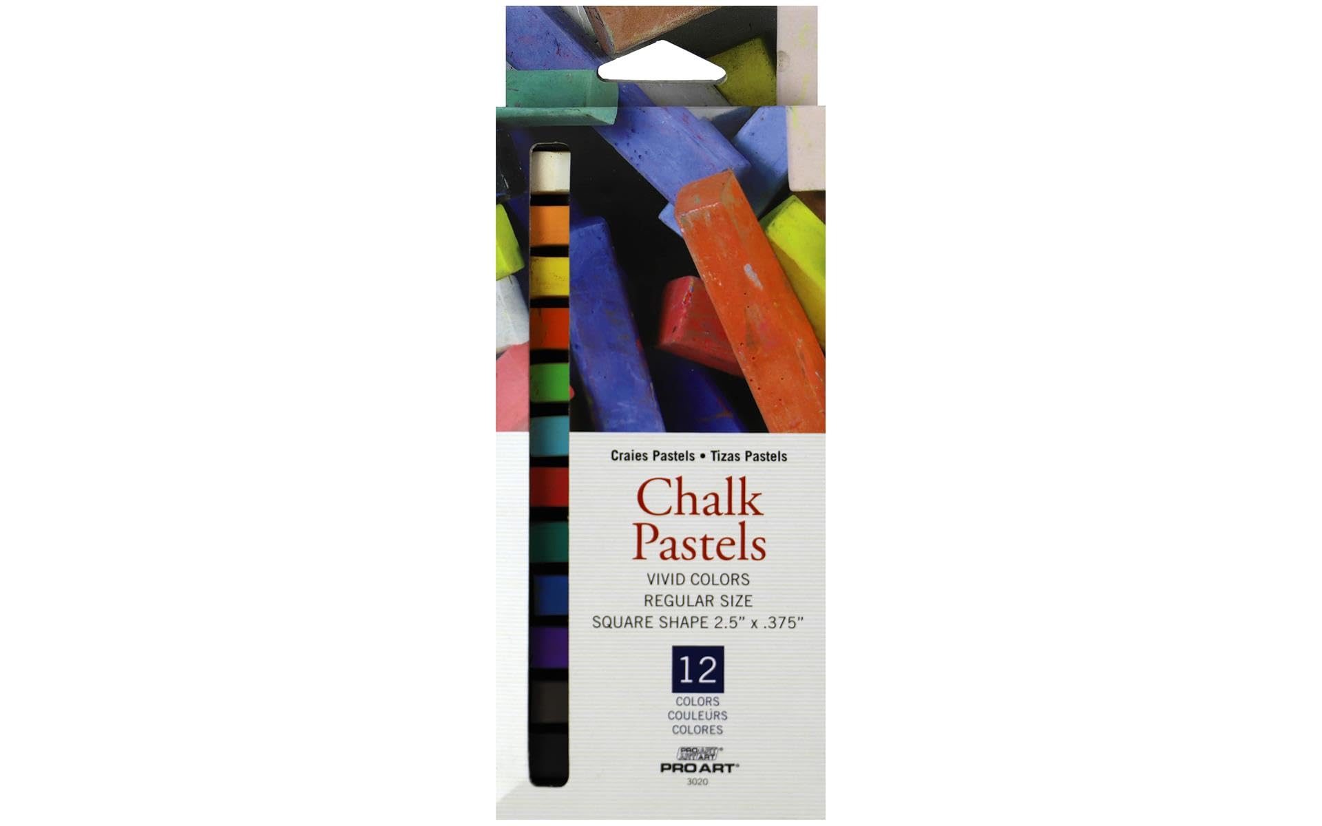 PRO ART Chalk Pastel Set, 12, Vivid Colors