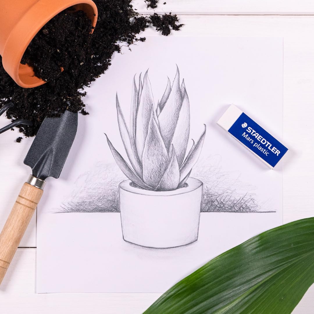STAEDTLER Mars Plastic Vinyl Erasers (4-Pack), White Erasers for Clean & Precise Results - Latex-Free, Minimal Crumbling, Made in Peru
