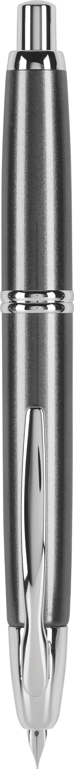 PILOT Vanishing Point Collection Refillable & Retractable Fountain Pen, Gun Metal Gray Barrel with Rhodium Accents, Blue Ink, Medium Nib (60533)