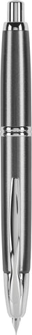PILOT Vanishing Point Collection Refillable & Retractable Fountain Pen, Gun Metal Gray Barrel with Rhodium Accents, Blue Ink, Medium Nib (60533)