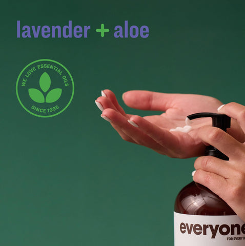 Everyone 2-in-1 Lotion for Hands/Body, 32 ounce (Pack of 1) Lavender and Aloe made with Essential Oils for Men and Women