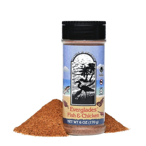 Everglades Fish & Chicken Seasoning - For Shrimp, Fish, Crab, Lobster, Poultry - 6 oz