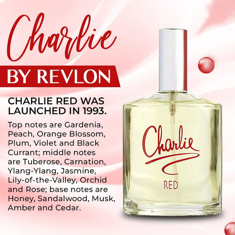 Revlon Charlie Eau De Toilette Spray for Women, Red, 3.4 Ounce