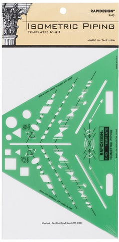 Rapidesign Isometric Piping Template, 1 Each (R43)
