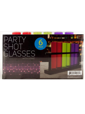 Kole OF985 Test Tube Party Shot Glasses with Stand, Regular