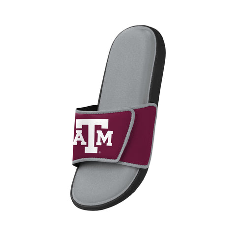 FOCO NCAA Texas A&M Aggies Mens Deluxe Foam Sport Shower Slide Flip Flop SandalsDeluxe Foam Sport Shower Slide Flip Flop Sandals, Team Color, Medium/ Mens Size 9-10