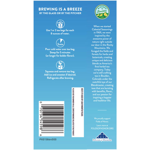 Celestial Seasonings Cold Brew Red, White & Blueberry Iced Tea Bags 18 tea bags