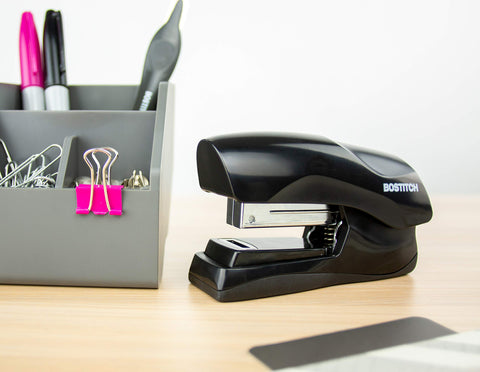 Bostitch Office Heavy Duty Stapler, 40 Sheet Capacity, No Jam, Half Strip, Fits into the Palm of Your Hand, For Classroom, Office or Desk, Black