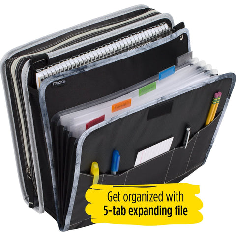 Five Star Sewn Zipper Binder, Fabric, 2 Inch 3 Ring Binder With 4 Inch Capacity, Assorted Colors, Color Selected For You, 1 Count (Pack of 1)