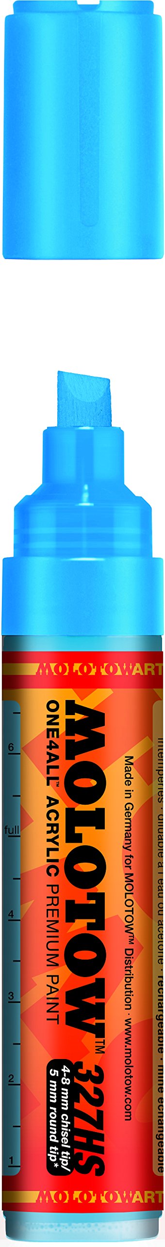 Molotow ONE4ALL Acrylic Paint Marker, 4-8mm, Shock Blue Middle, 1 Each (327.553)