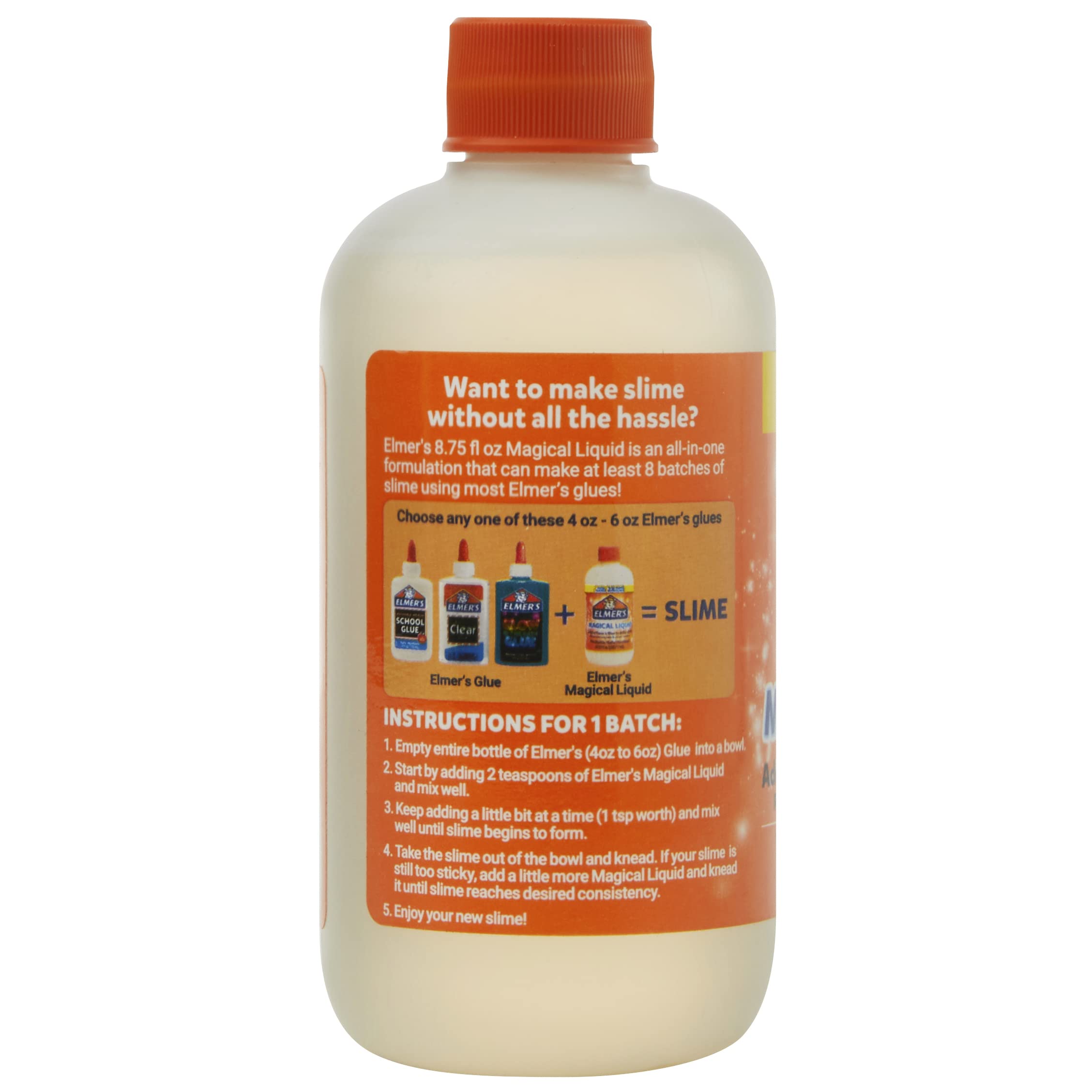 Elmer's Magical Liquid, Slime Activator Solution, Updated Formula for Double Slime Output, Safe, Washable, 8.75 fl oz - Kids Activity, Arts & Crafts, #1 Teacher Brand
