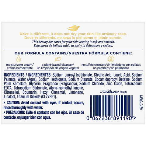 Dove Soap, Original Beauty Bar 48-Pack – 3-in-1 Moisturizing Face, Body & Hand Soap, 4.75 Oz Ea