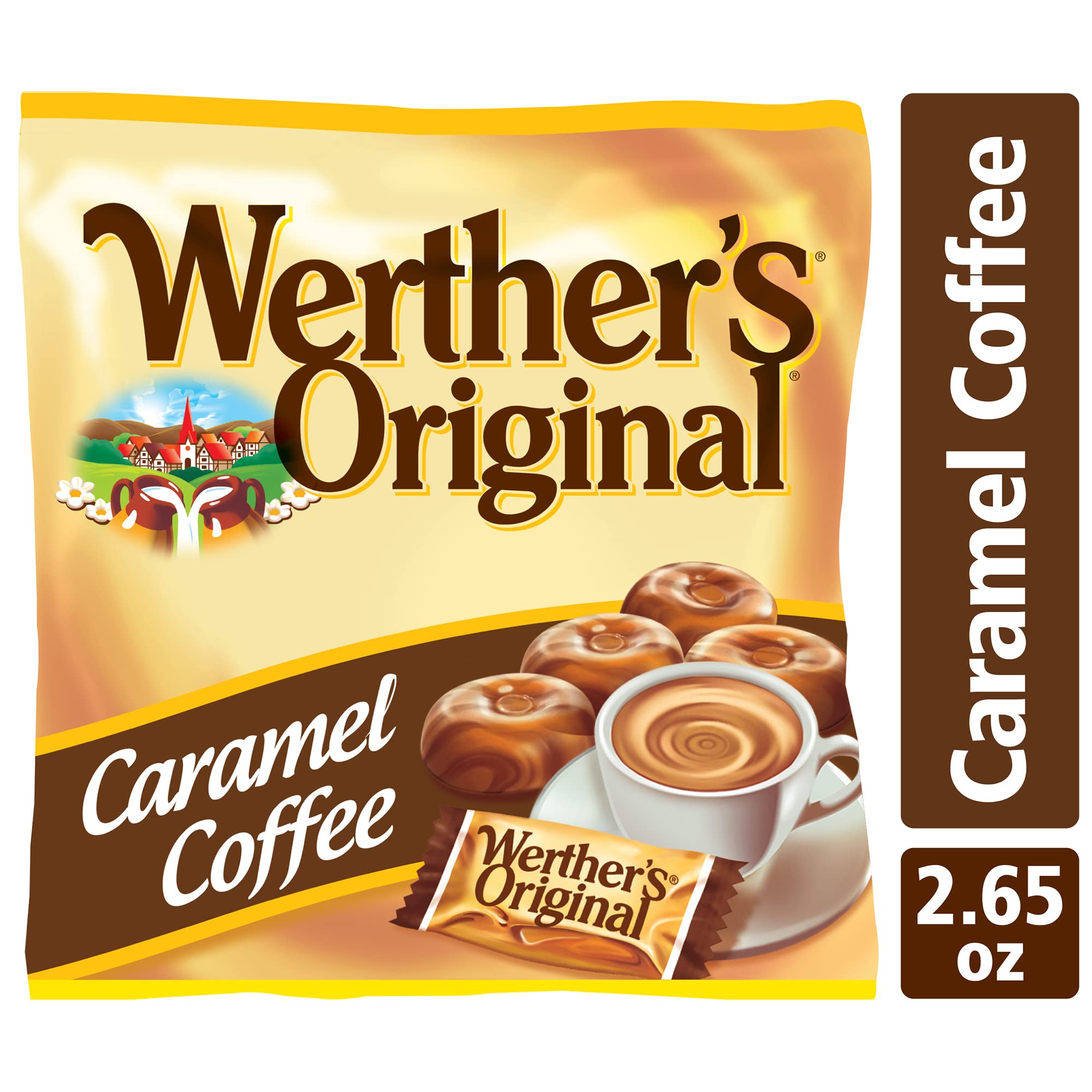 Werther's Original Hard Caramel Coffee Candy, 2.65 Oz Bags (Pack of 12)