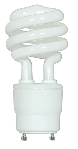 Satco S8205 18 Watt (75 Watt) 1200 Lumens Mini Spiral CFL Soft White 2700K GU24 Base Light Bulb