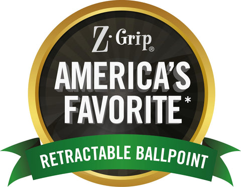 Zebra Pen Z-Grip Retractable Ballpoint Pen, Smooth-Flowing Ink, Fine Point, 0.7mm, School & Office Supplies, Ideal for Note-Taking, Journal and Planner Use, Black Ink, 30-Pack (25130)